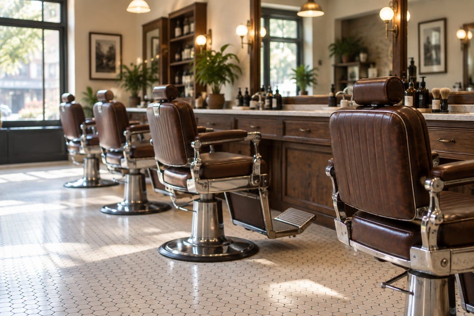 Inside Fourth Street Barbers