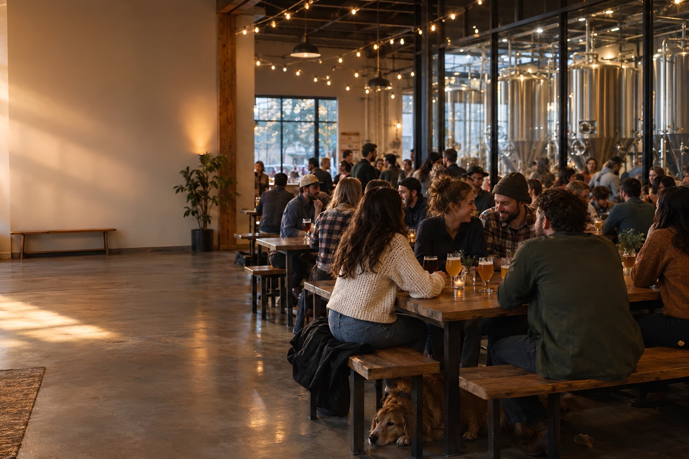 Inside Cinder Hill Brewing