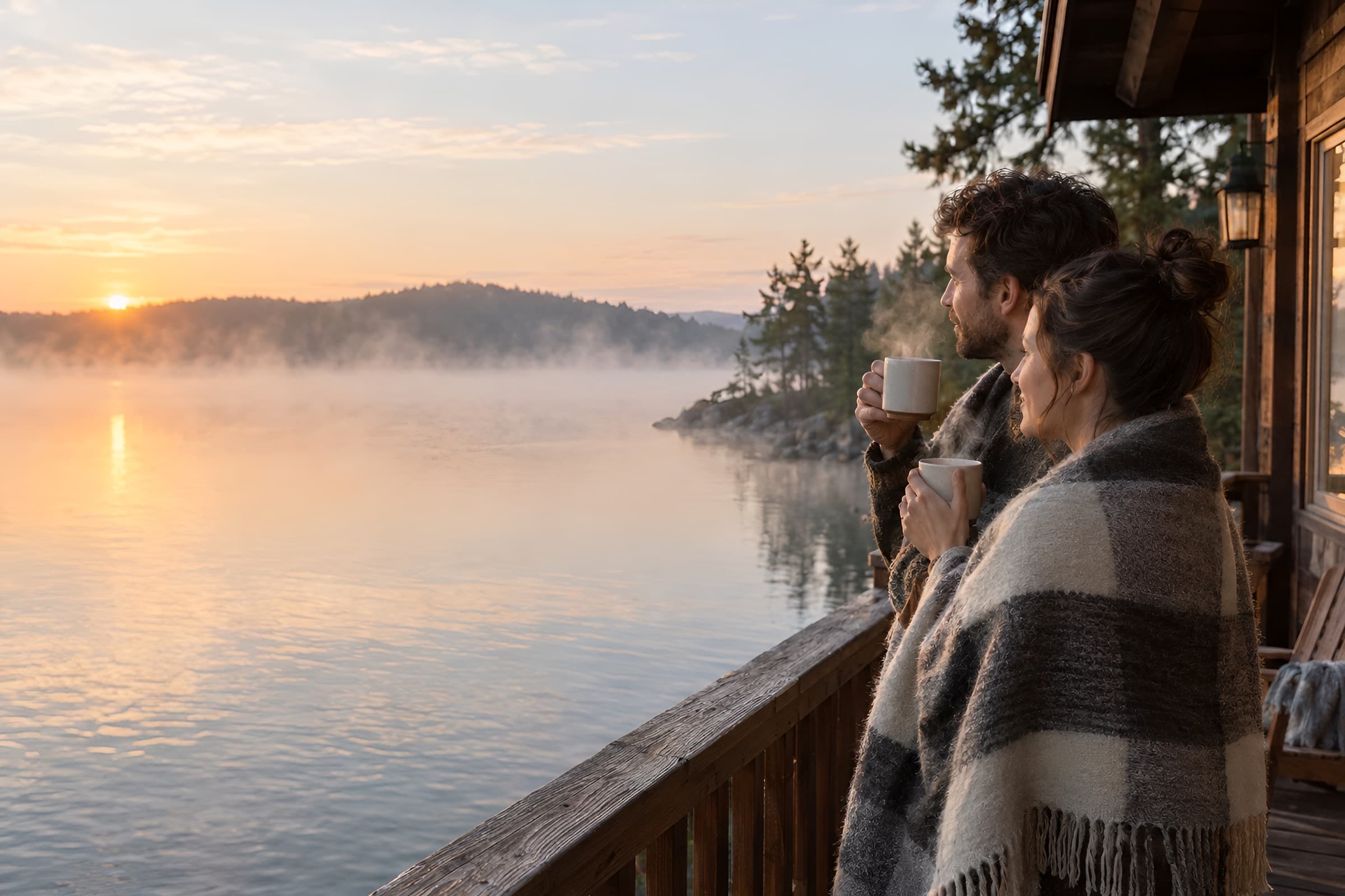 Lakeside cabins