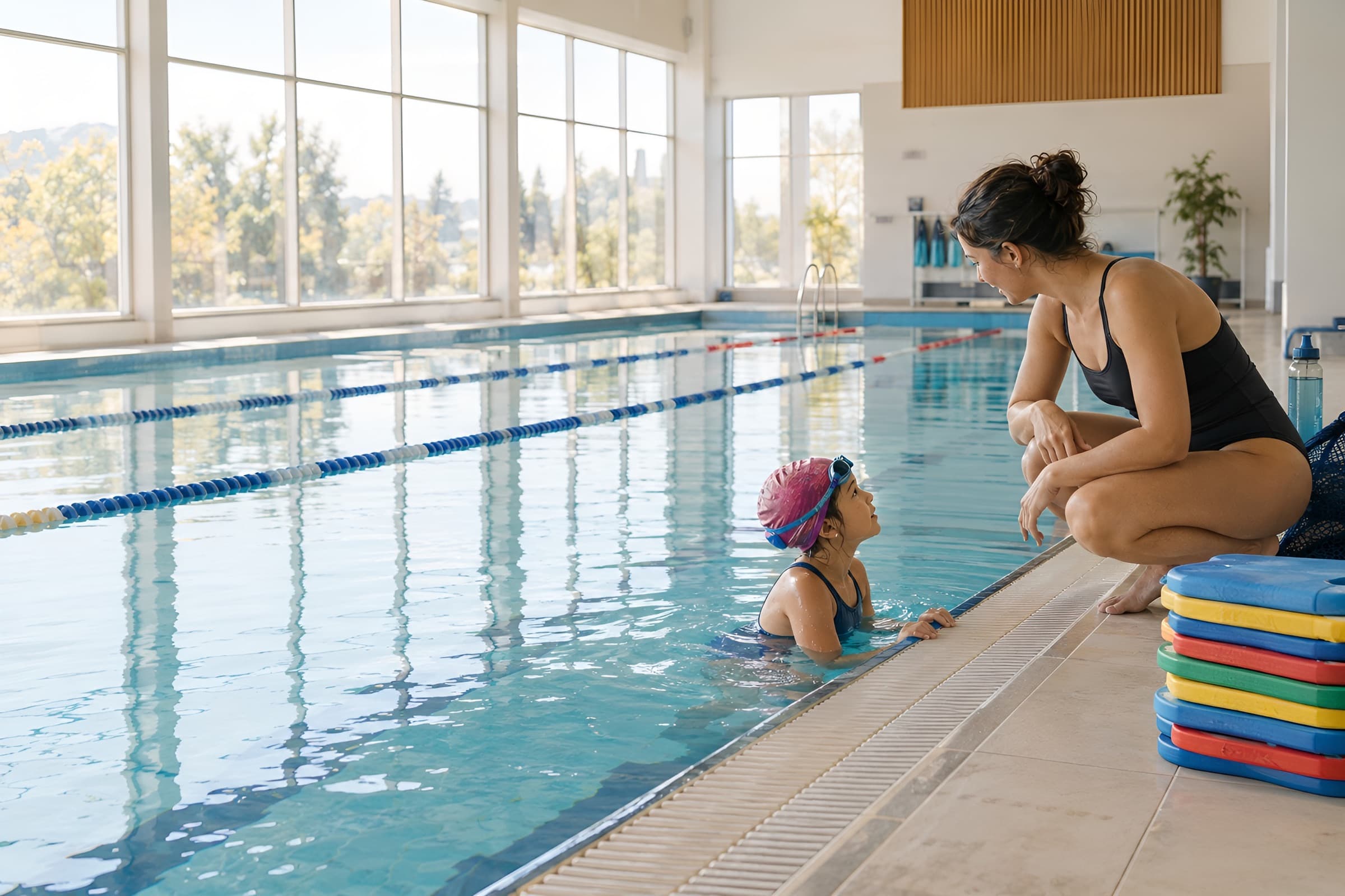 Little Fins Swim School, at work