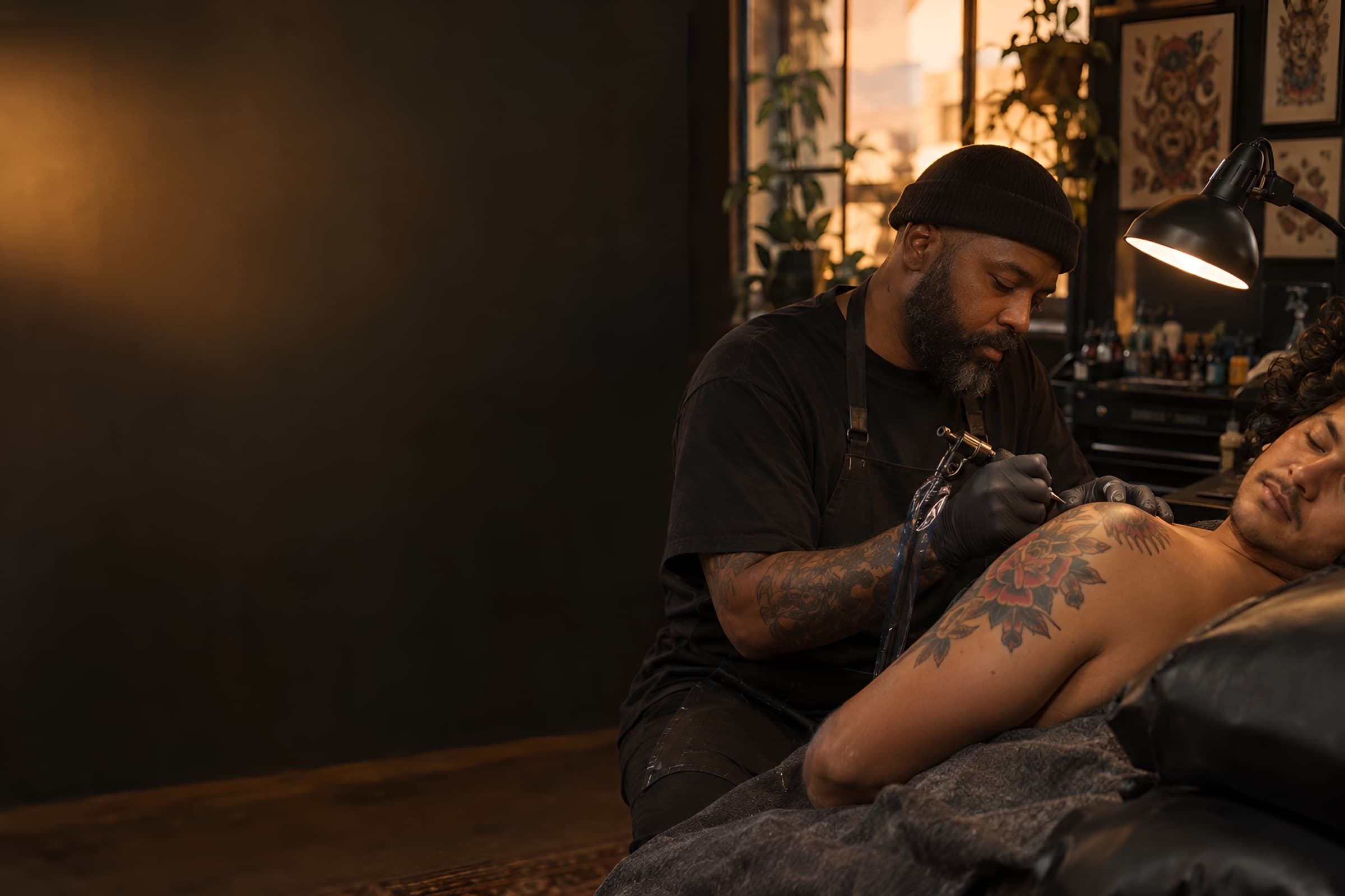 Nightjar Tattoo & Piercing, at work