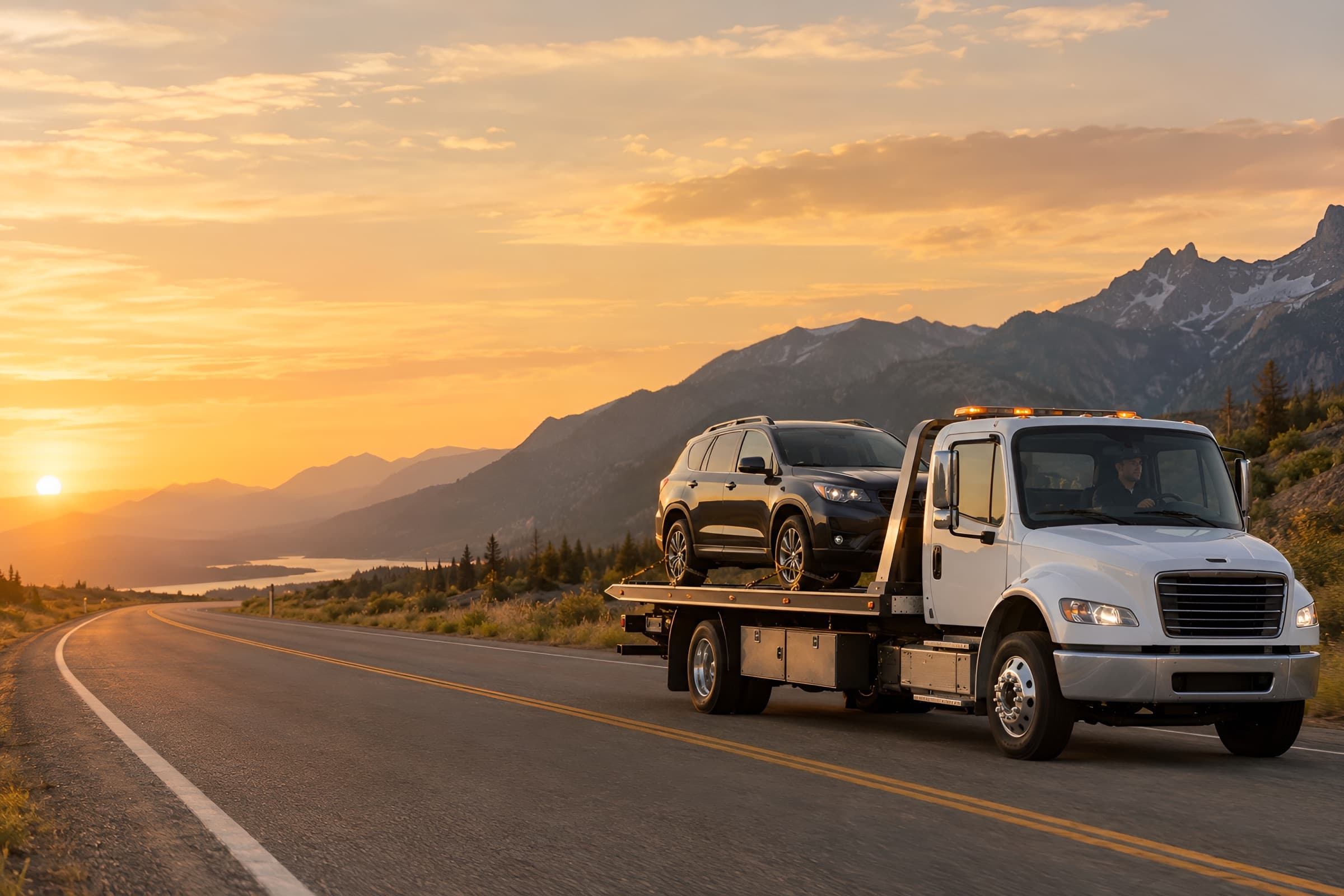 Flatbed towing